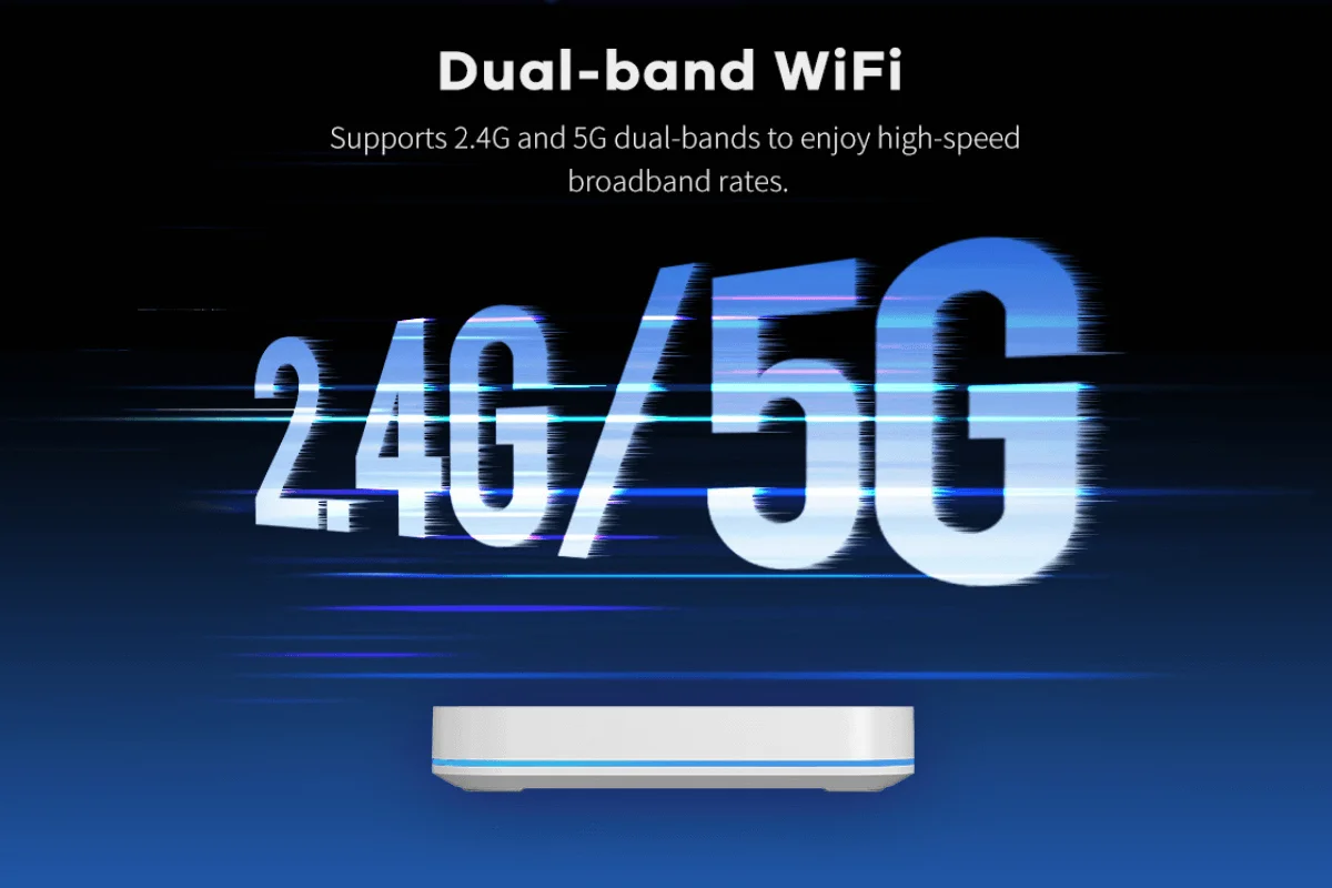 安博盒子12代增強型 Wi-Fi 6 雙頻天線示意圖