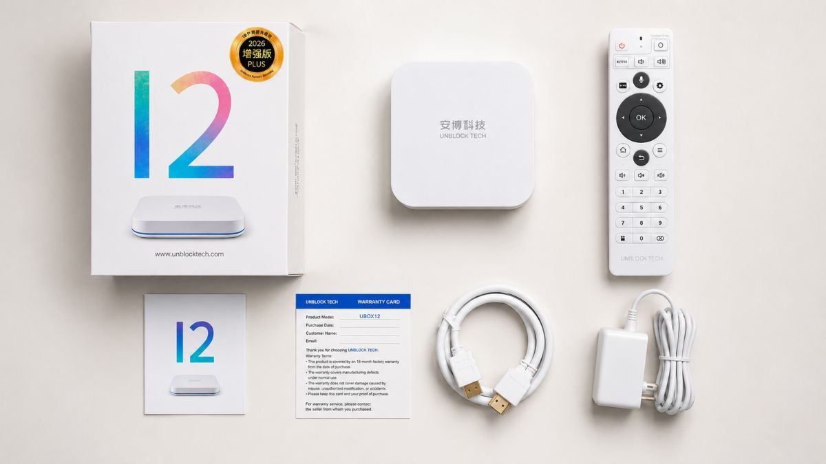 UBOX 12 Pro 包裝內容 遙控器 配件 官方授權正品