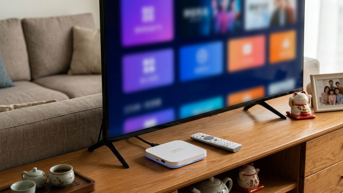 UBOX 12 Pro 中文電視盒連接客廳電視使用