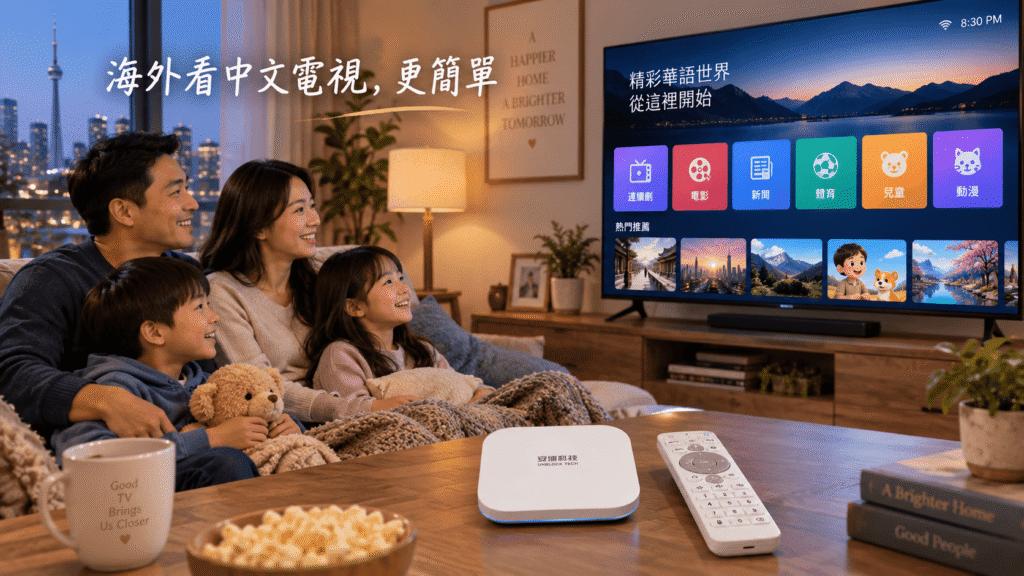 UBOX 12 安博盒子海外華人家庭使用情境