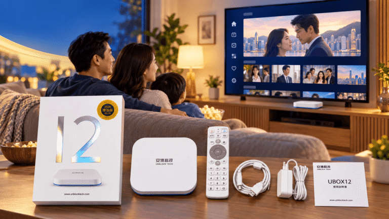 美加華人家庭使用 UBOX12 安博盒子觀看 TVB